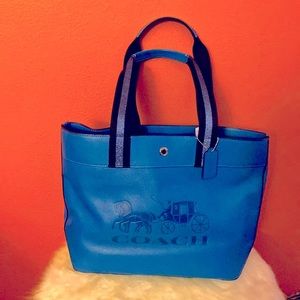 COACH Sporty Leather Jes Tote - Blue Jay color